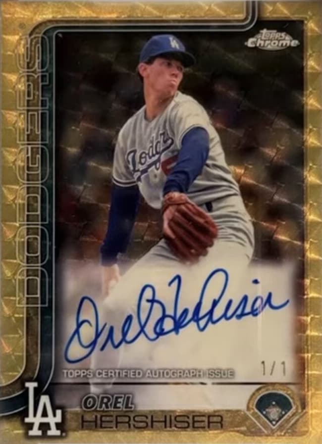 Orel Hershiser 1/1 Superfractor Auto (Self-Bounty)