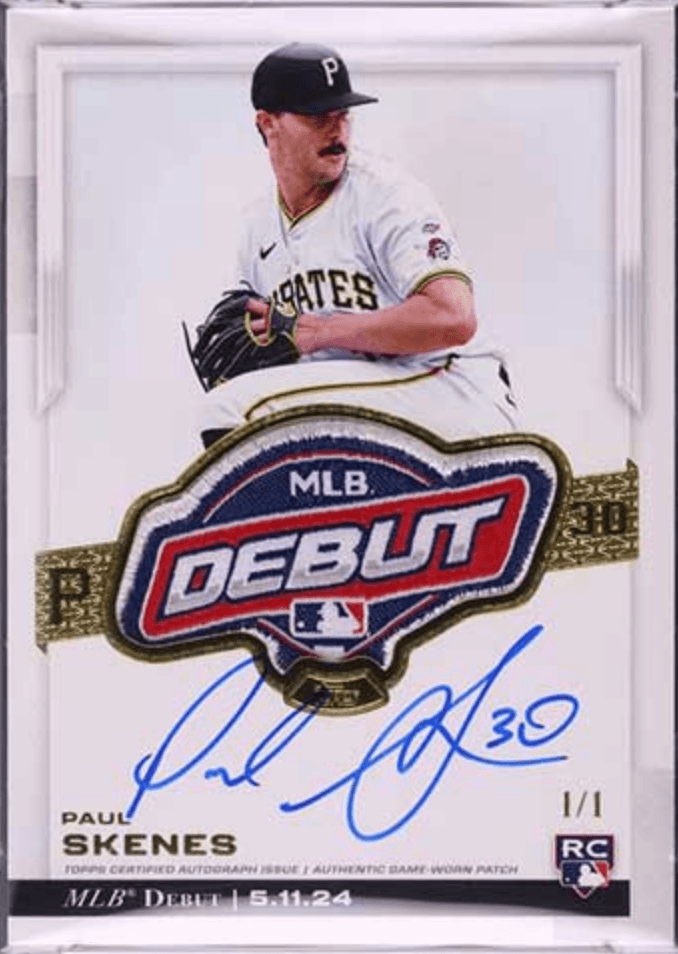Paul Skenes 1/1 MLB Debut Patch Auto