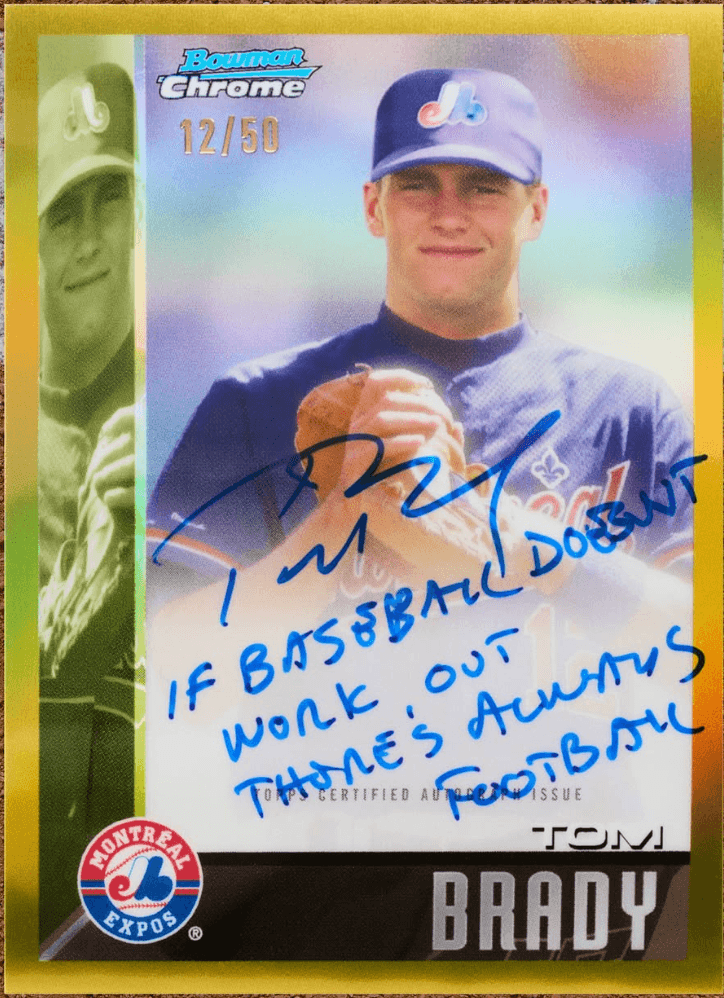 Tom Brady Gold Refractor Auto 12/50 -- $500,000 Bounty